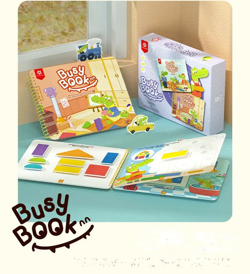 Bean Kids - 0+ Little Crocodile Early Education Busy Game Booket 1 Set 2 Booklets 0+ 小鱷魚早教遊戲貼貼書1套2本