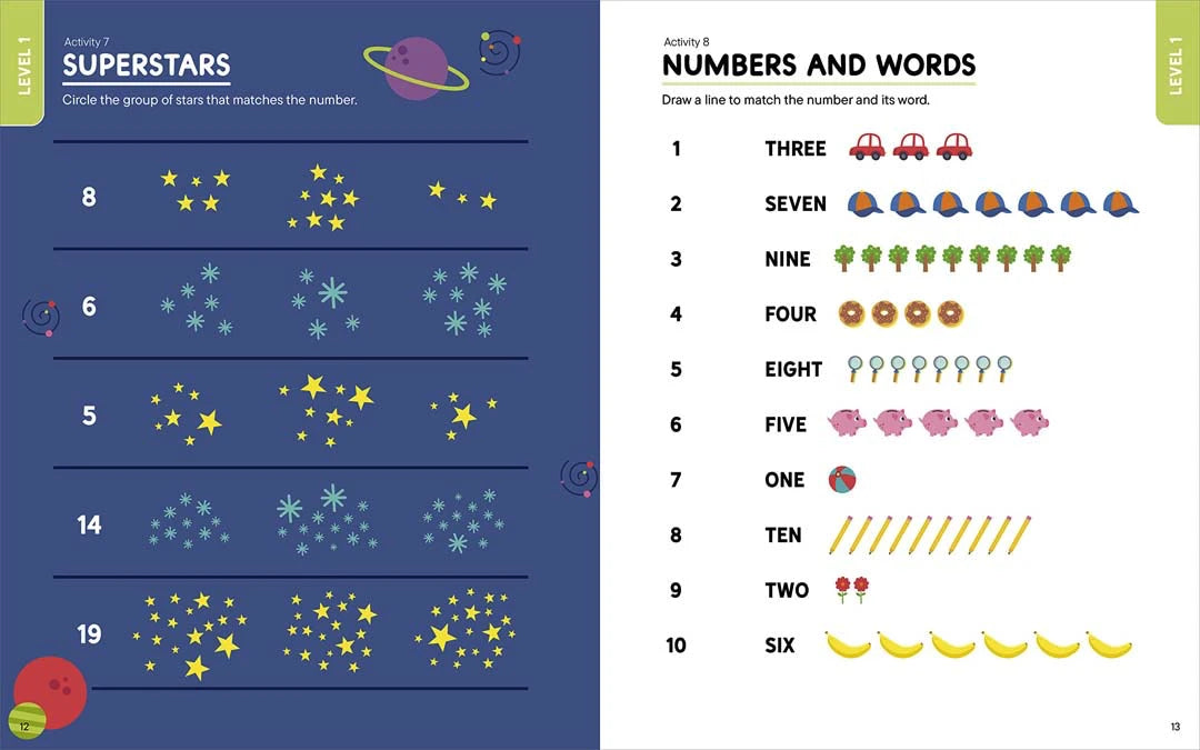 Bean Kids - Complete Kindergarten Math Workbook: 175 Fun Activities to Build Math, Logic, and Critical Thinking Skills