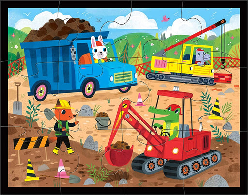 Bean Kids - Mudpuppy Construction Site Puzzles 12 pieces
