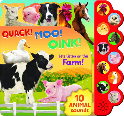 Bean Kids - Quack! Moo! Oink!: Listen to Animals Around the Farm - 10-Button Children's Sound Book
