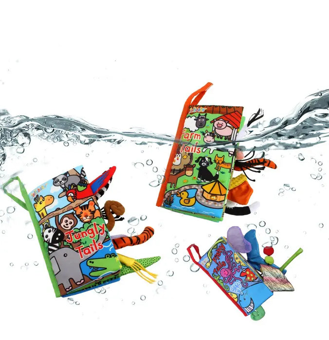 Bean Kids - JollyBaby Ocean Tails Cloth Book 嬰兒彩色海洋尾巴布書