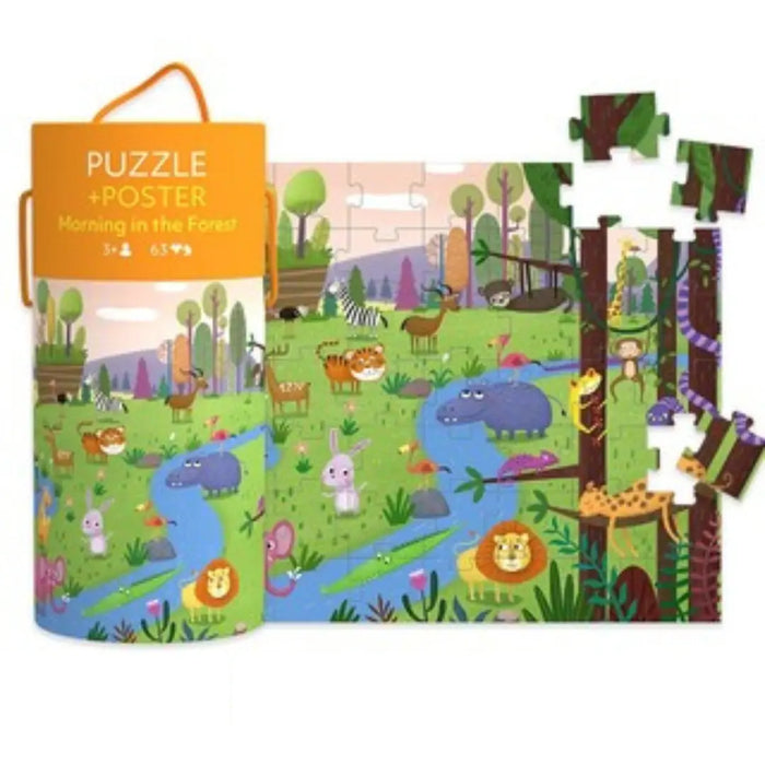 Bean Kids - Morning in the Forest Poster Puzzle 63 pieces 森林的早上海報式拼圖63塊