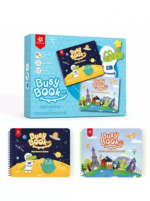 Bean Kids - 5+ Little Crocodile Nurturing Concentration Busy Game Booket 1 Set 2 Booklets 5+ 小鱷魚培養專注力遊戲貼貼書1套2本