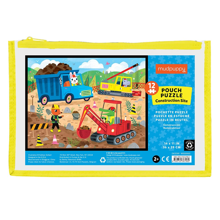 Bean Kids - Mudpuppy Construction Site Puzzles 12 pieces