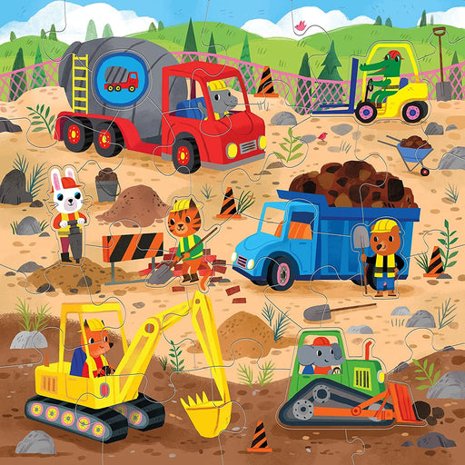 Bean Kids - Mudpuppy Construction Site Floor Puzzles 25 + 6 pieces