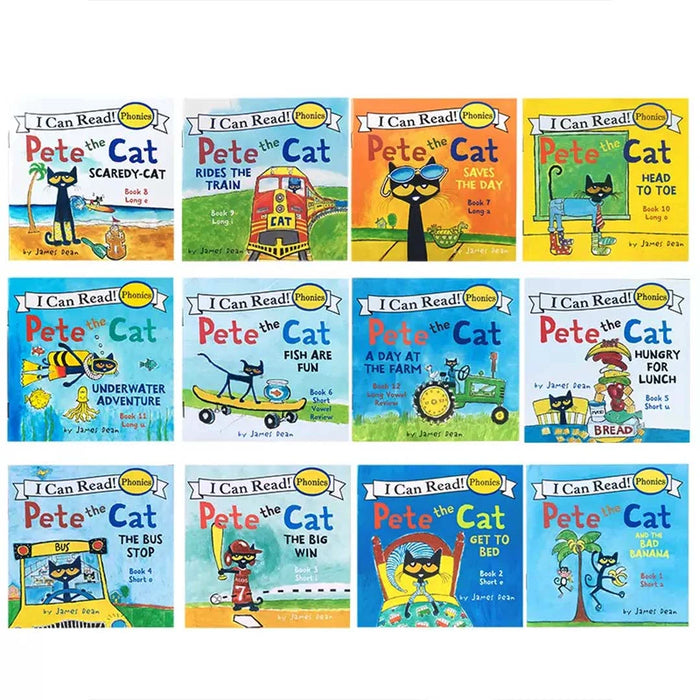 Bean Kids - Pete the Cat Phonics Box 1 Set 12 Mini-Books