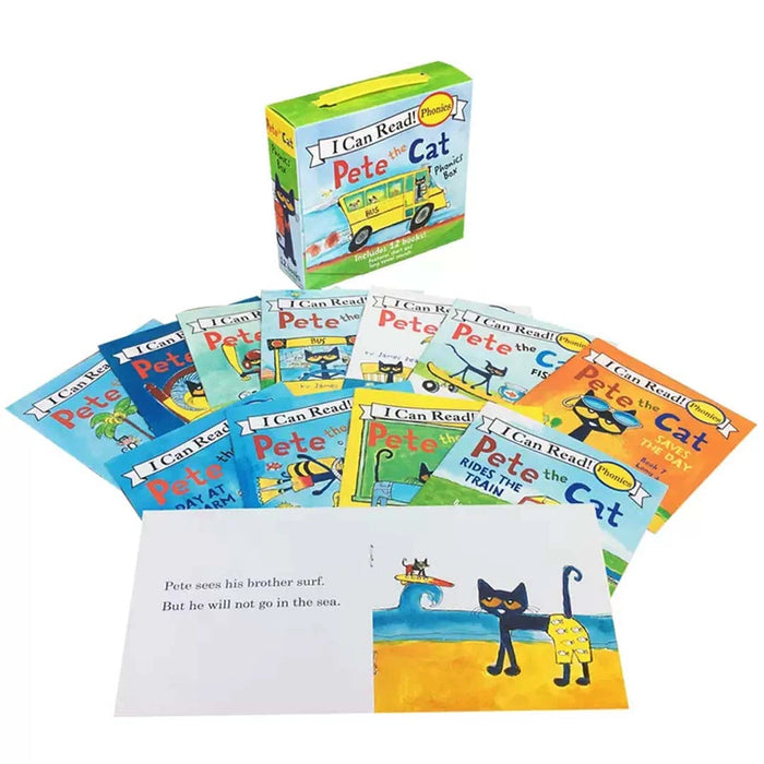 Bean Kids - Pete the Cat Phonics Box 1 Set 12 Mini-Books