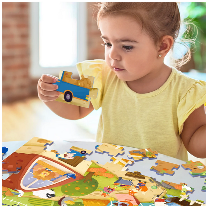 Bea Kids - Busy Transportation Poster Puzzle 63 pieces 密麻麻的交通海報式拼圖63塊